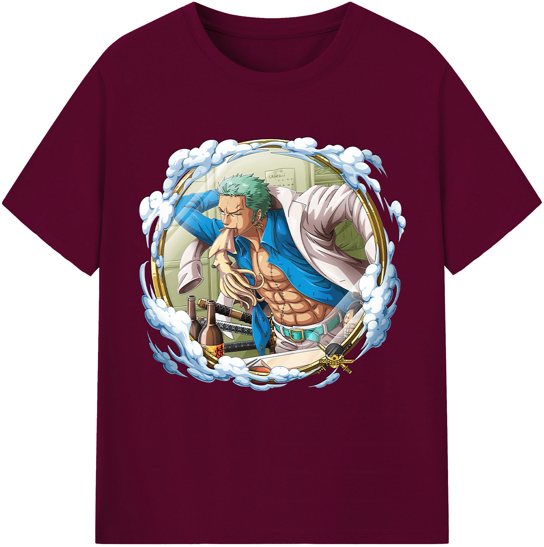 ワンピース ロロノア・ゾロ ONE PIECE Roronoa Zoro レディースカジュアルプリントTシャツ（綿100％）